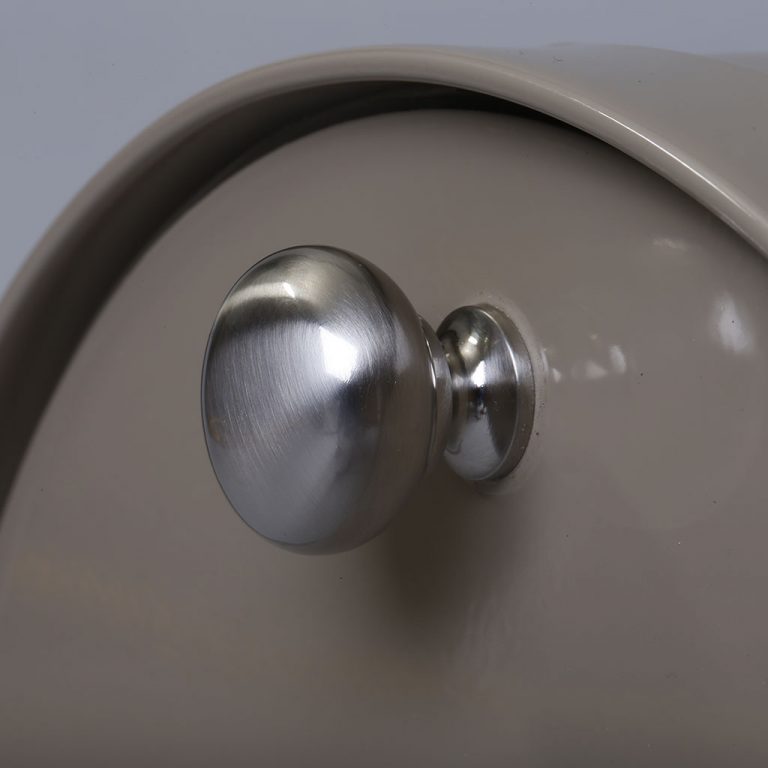 Close up of tan mailbox knob