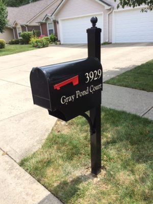 Black mailbox
