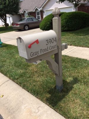 Tan mailbox